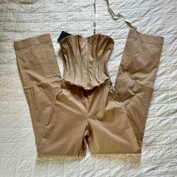 Mistress Rock Mousse Strapless Jumpsuit Corset NEW - Picture 3 of 7